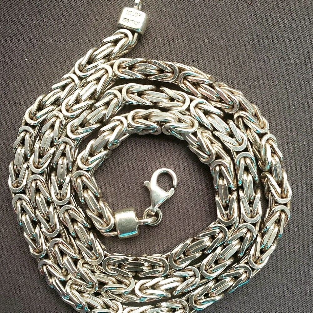 MILOR Sterling UNISEX chain necklace ITALY 20 inches